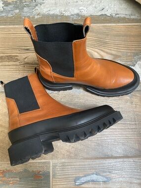 AllSaints Black Lug Sole Chelsea Boots